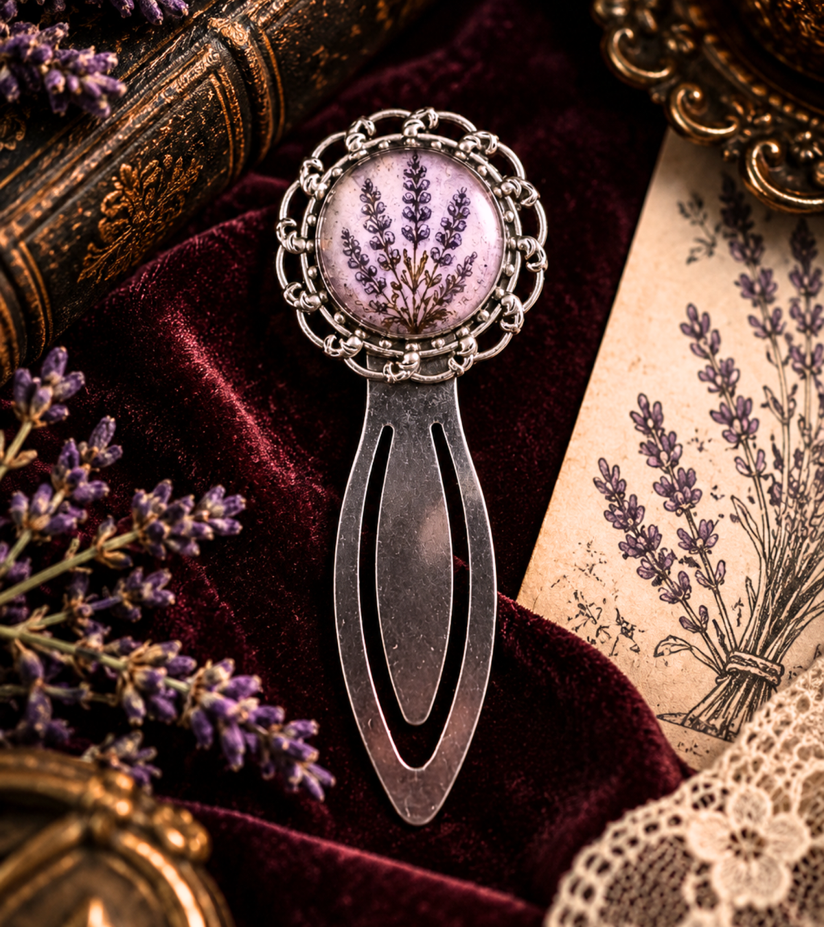 Lavender Reverie — Vintage Style Bookmark