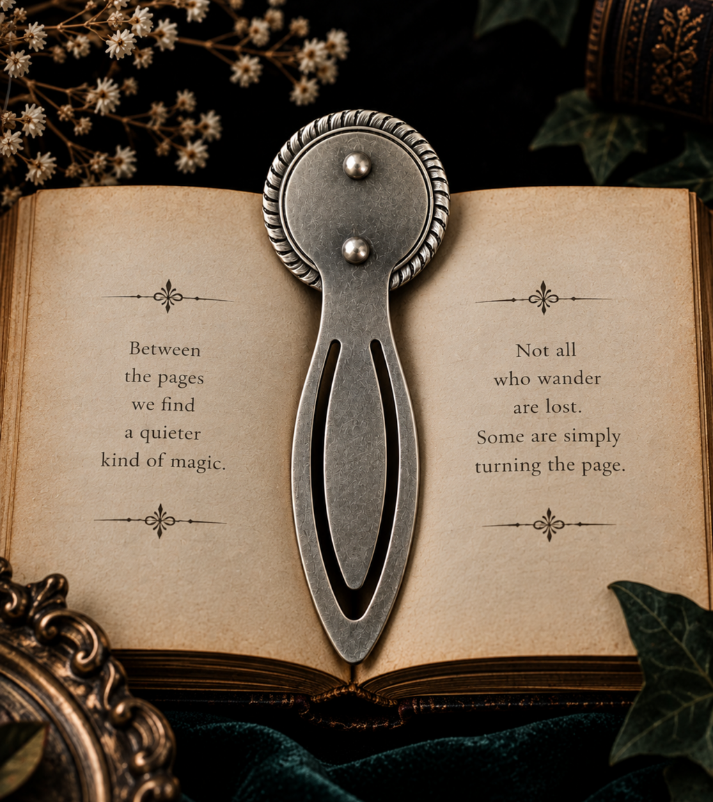 The Verdant Veil — Malachite Vintage Style Bookmark