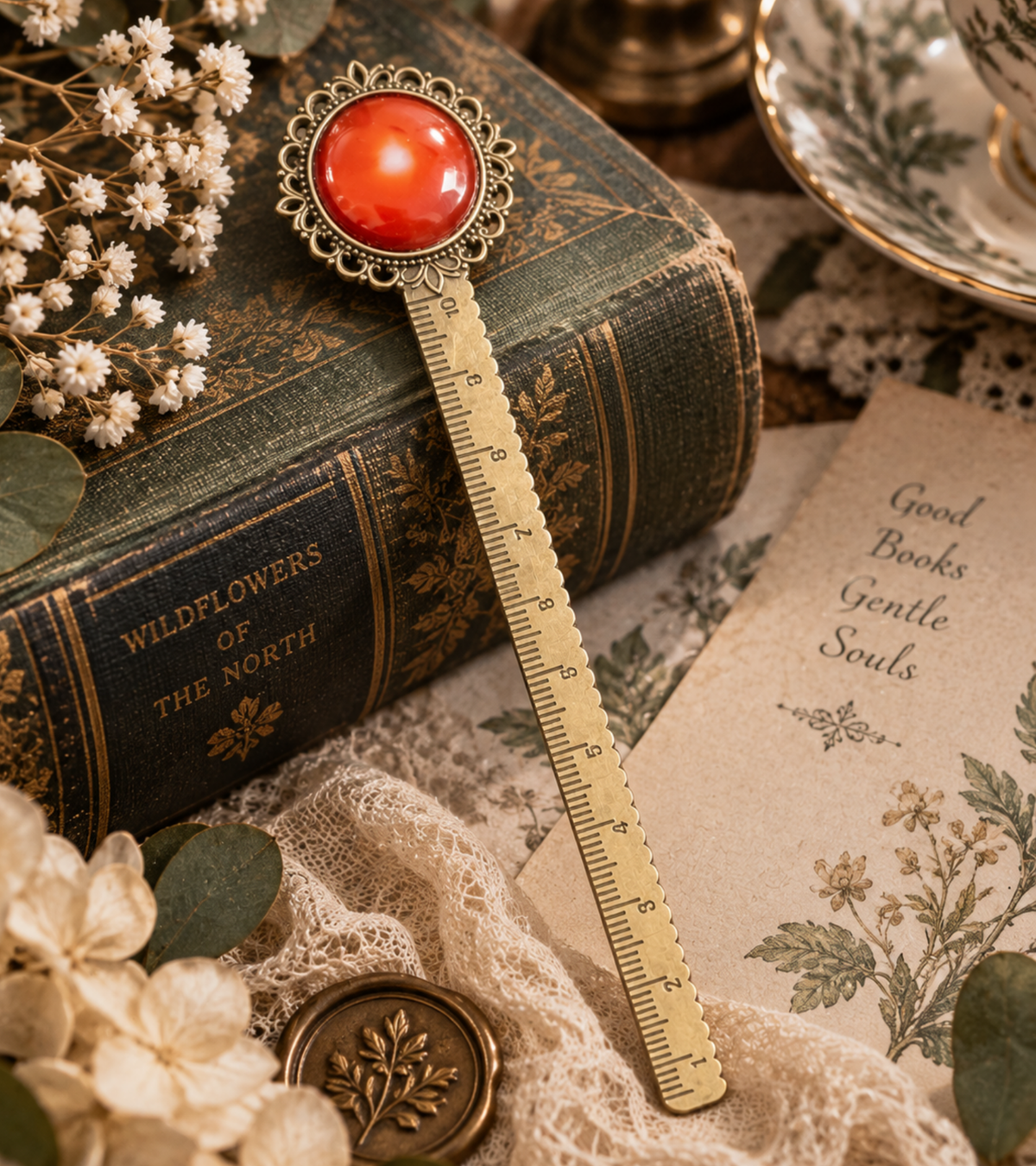 Ember & Earth — Carnelian Agate Vintage Style Bookmark