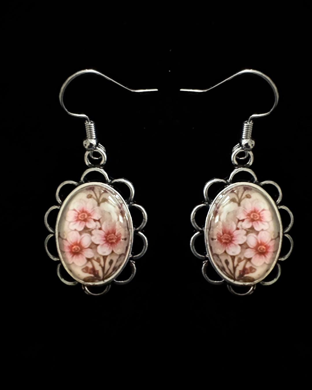 Cherry Blossom Reverie — Vintage Style Earrings