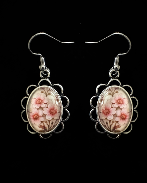 Cherry Blossom Reverie — Vintage Style Earrings