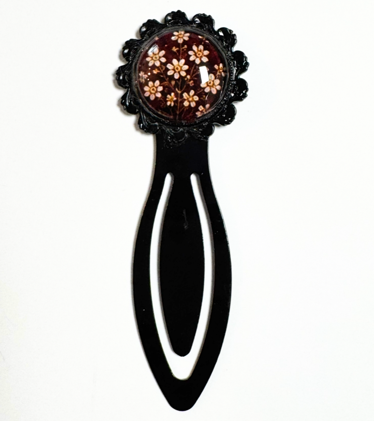 The Secret Garden — Vintage Floral Glass Bookmark