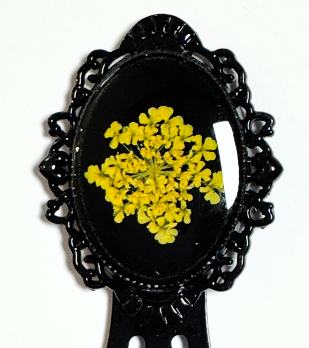Gathered at Dusk — Queen Anne’s Lace Resin Bookmark