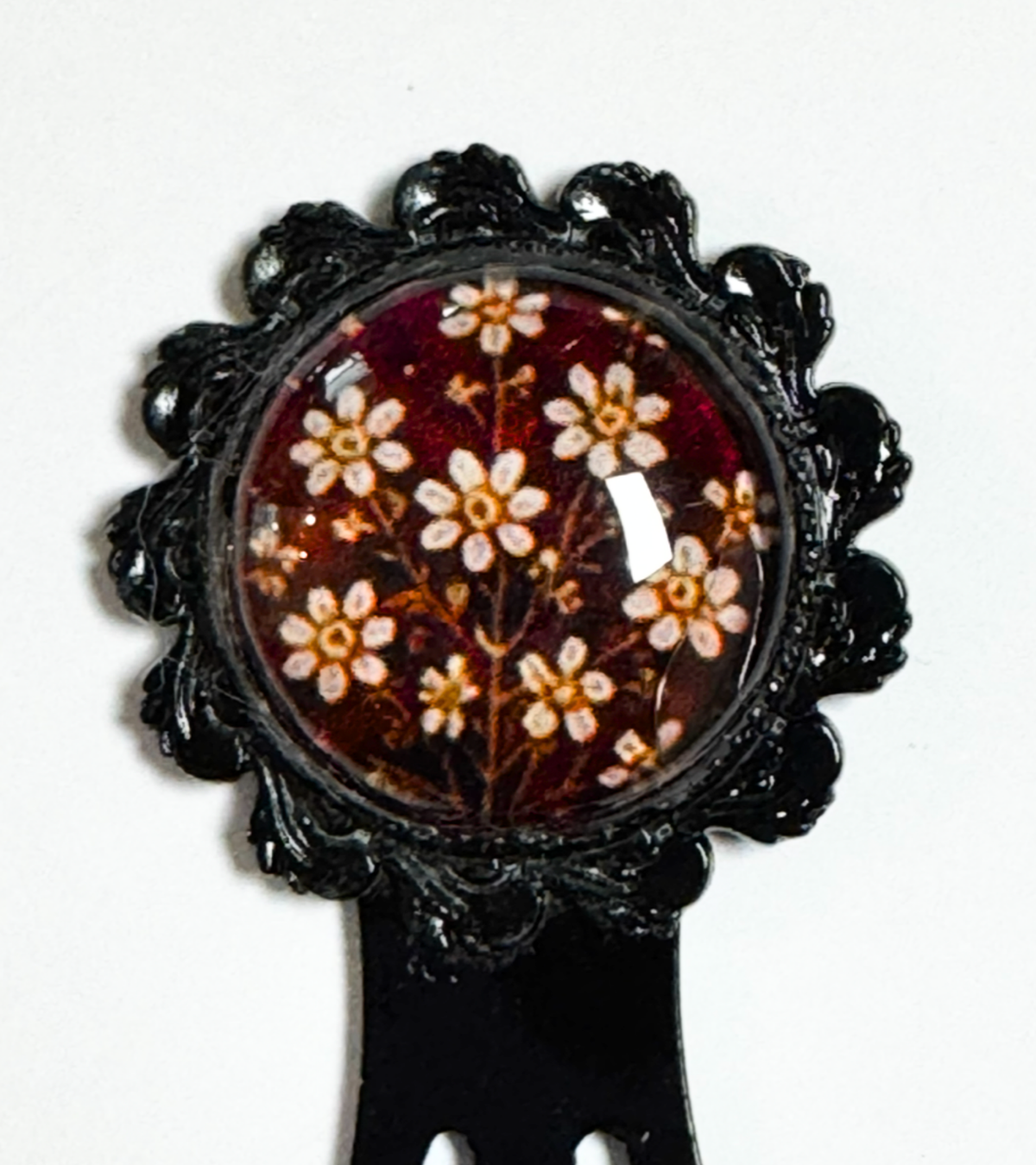 The Secret Garden — Vintage Floral Glass Bookmark