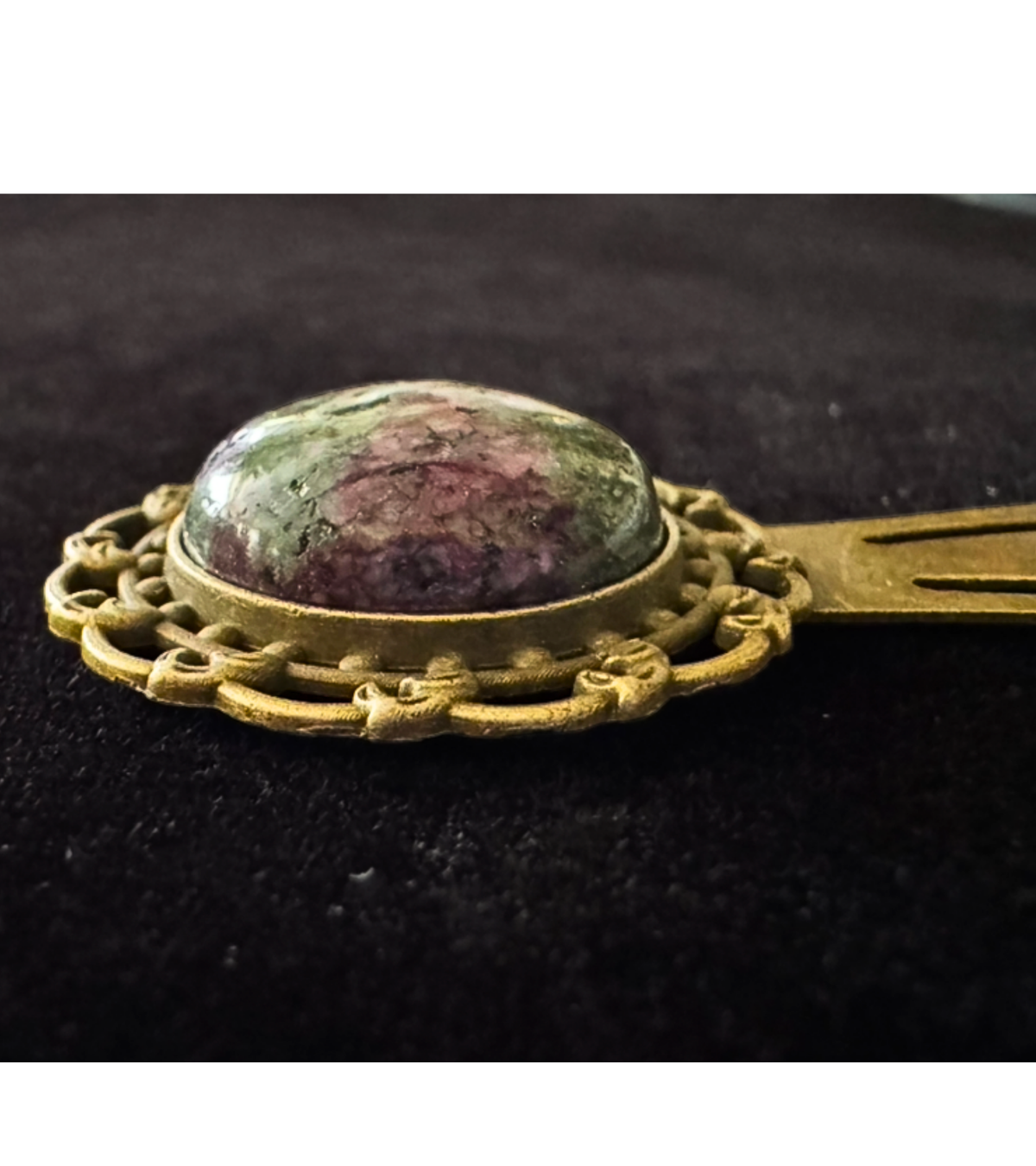 Heart of the Earth — Ruby Zoisite Vintage Style Bookmark