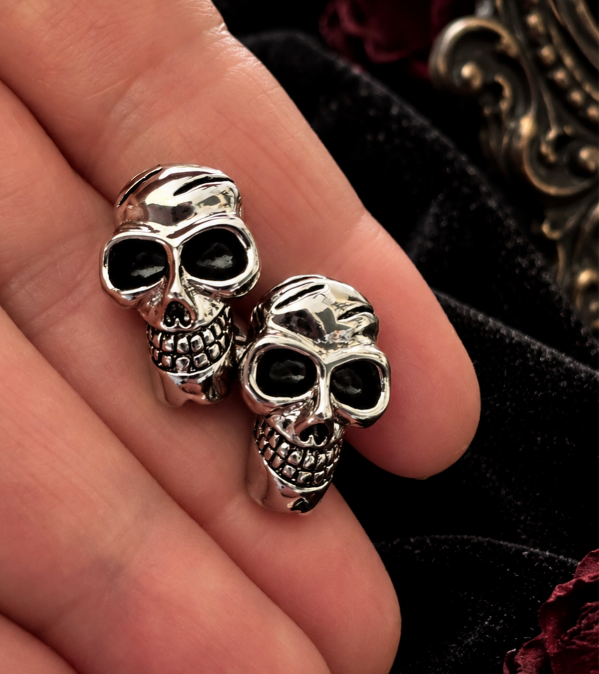 Memento Mori Skull Cufflinks