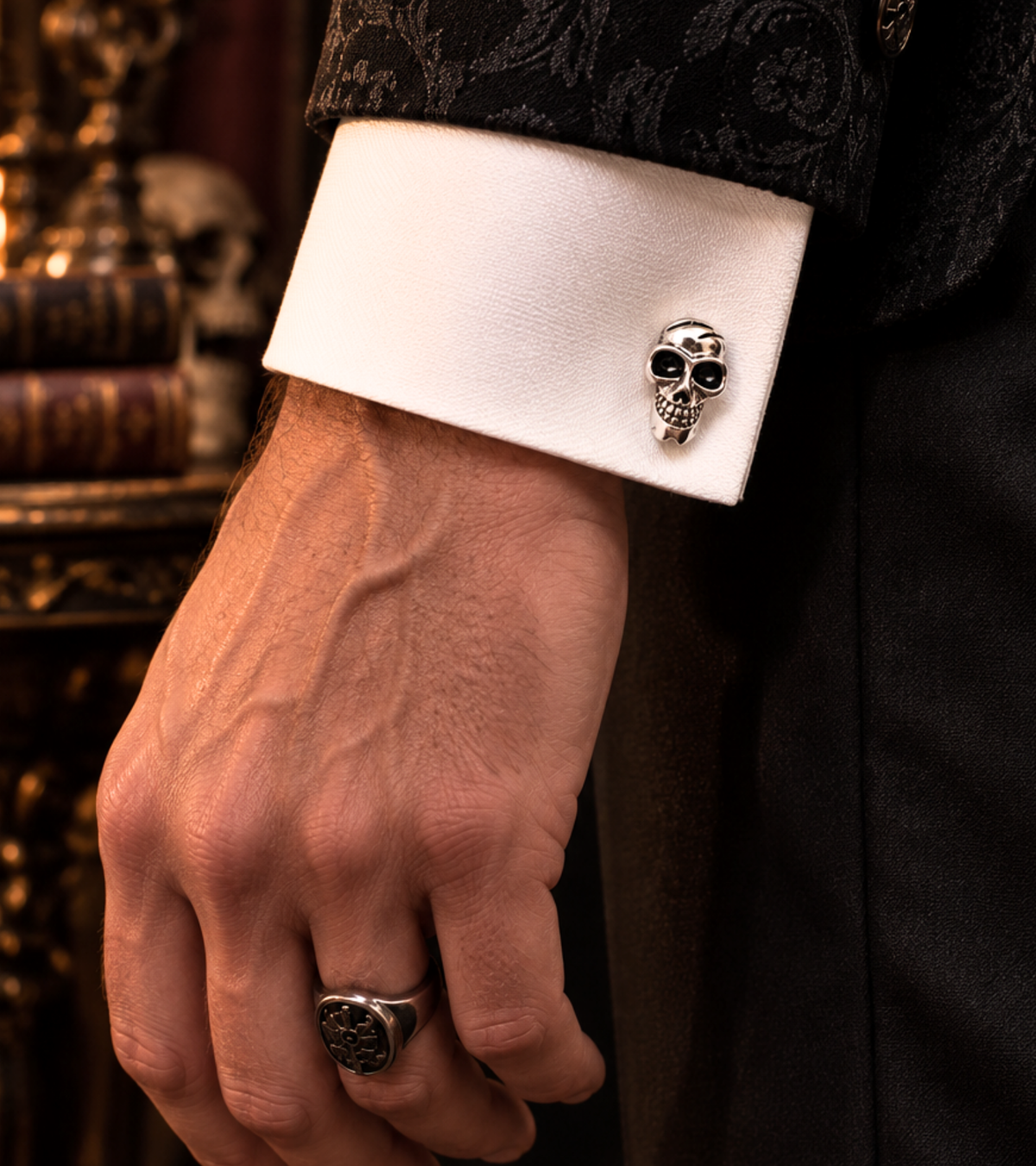 Memento Mori Skull Cufflinks