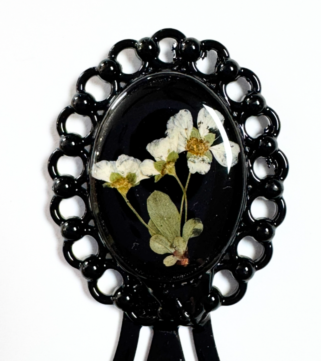 Never Forgotten — Pressed Forget-Me-Not Resin Bookmark