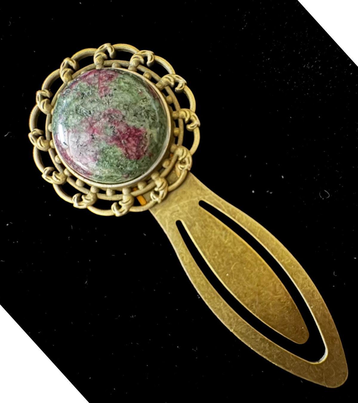Heart of the Earth — Ruby Zoisite Vintage Style Bookmark