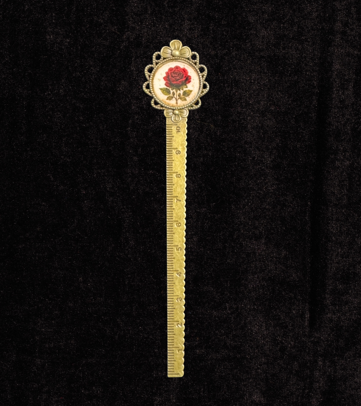 Rose Between the Pages — Resin Vintage Style Bookmark