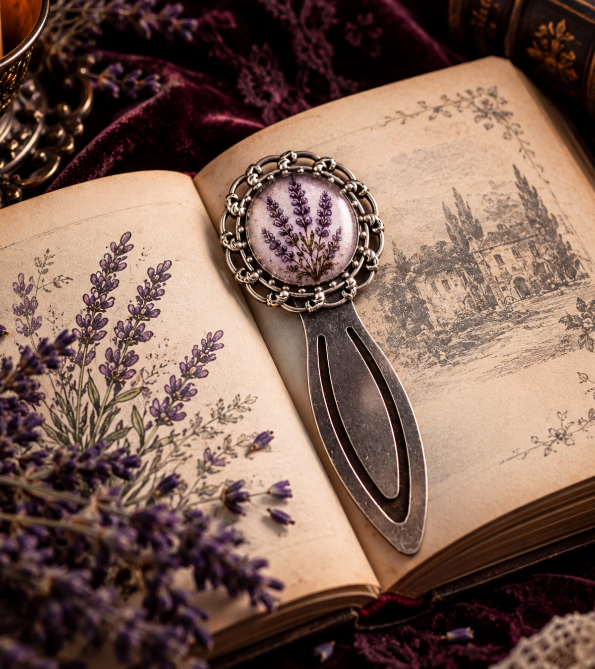 Lavender Reverie — Vintage Style Bookmark