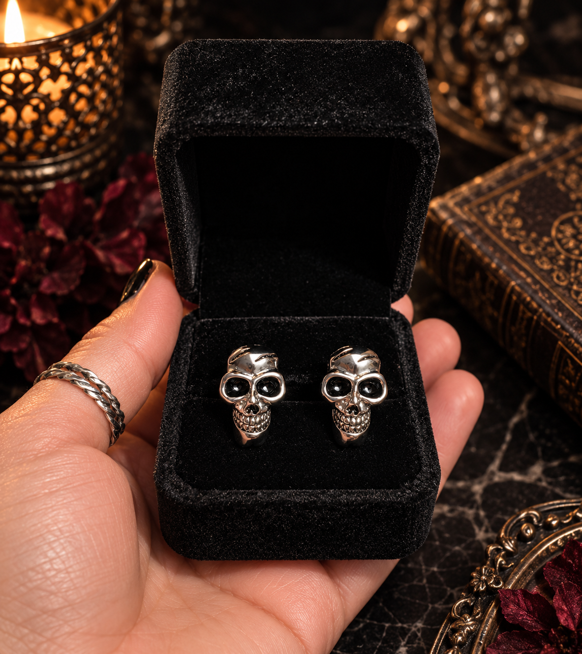 Memento Mori Skull Cufflinks